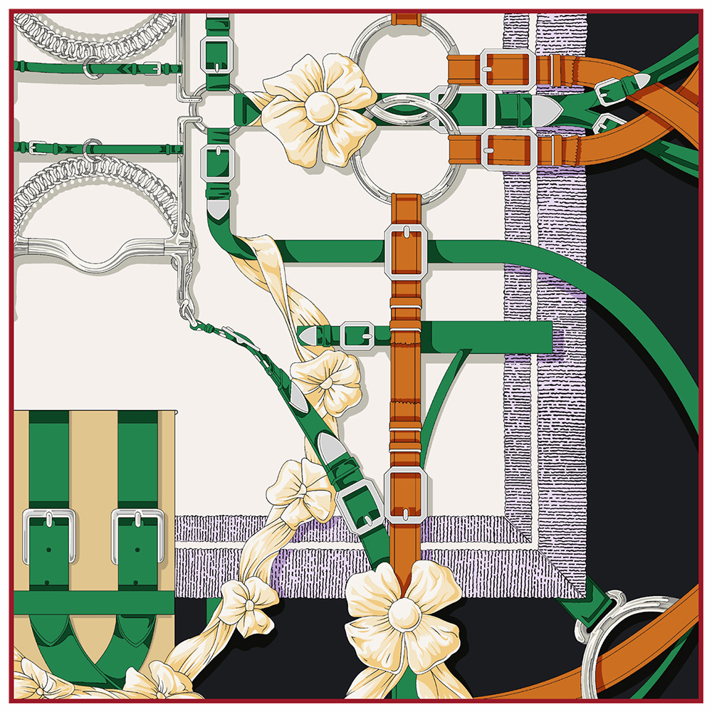 Silk Scarf Square - 90 centimetri Nuovo Design Cintura Twill