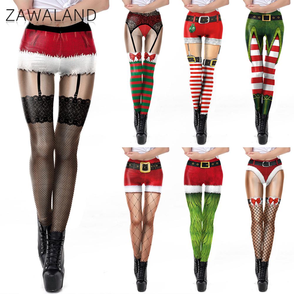 Women'S Red Accessories - Zawaland Leggings da yoga natalizi per