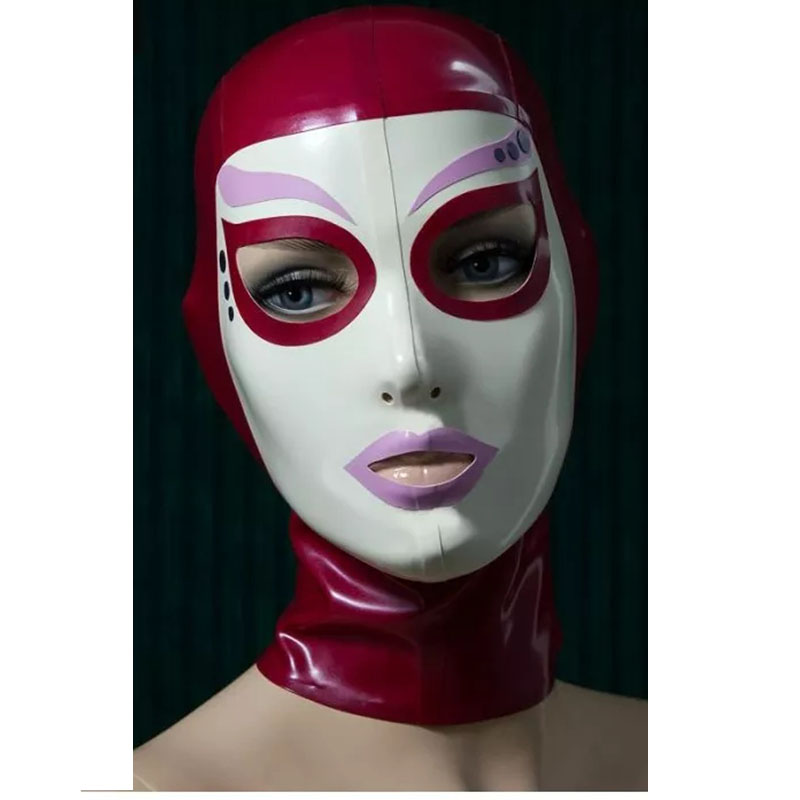 Women'S Red Accessories - Maschera di gomma con cappuccio in