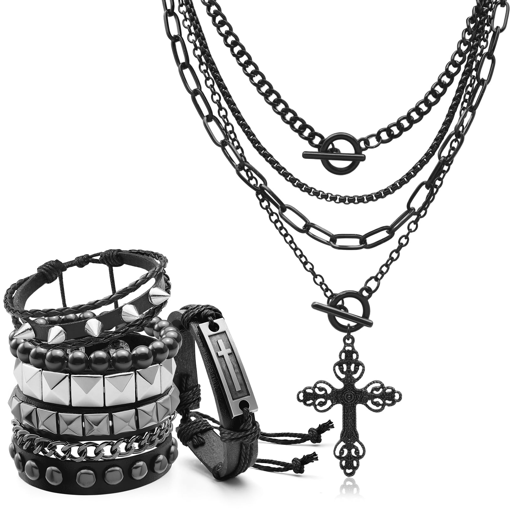 Women'S Emo Accessories - Collana a strati con ciondolo a