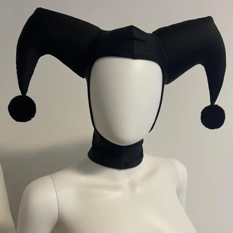Women'S Red Accessories - Cappello da Cosplay QQ Jester Nero/Rosso,