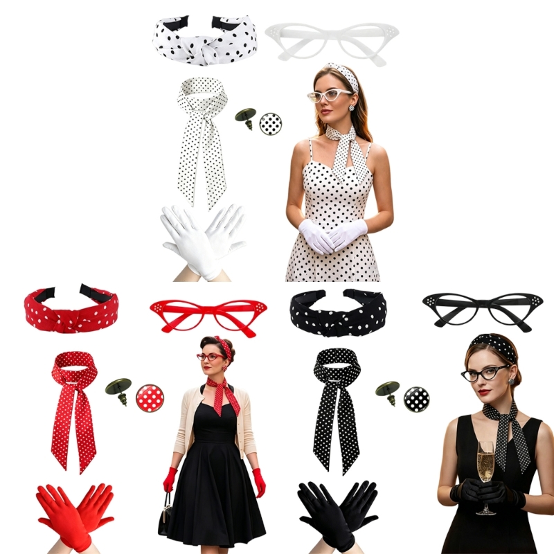 Women'S Accessories In The 1950S - Set di 5 Costumi da Donna