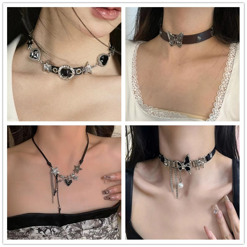 Women'S Emo Accessories - Y2K Vintage Butterfly Cross Heart Star