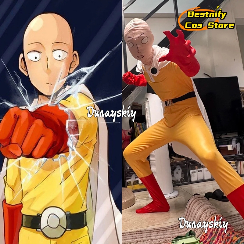 Women'S Red Accessories - Costume tuta cosplay Saitama MAN {Bestnify