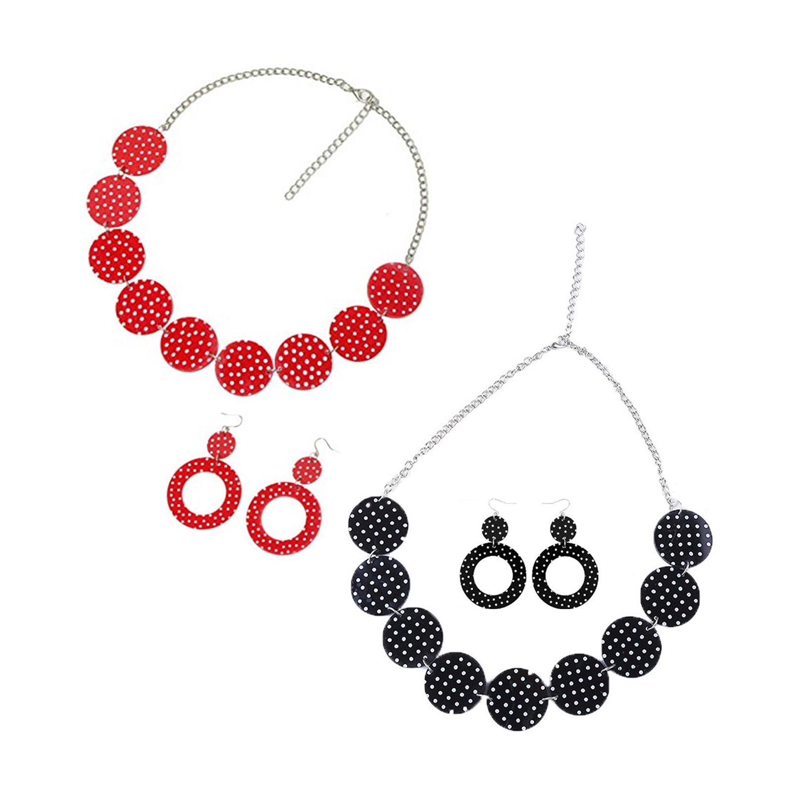 Women'S Accessories In The 1950S - Set di orecchini e collana in