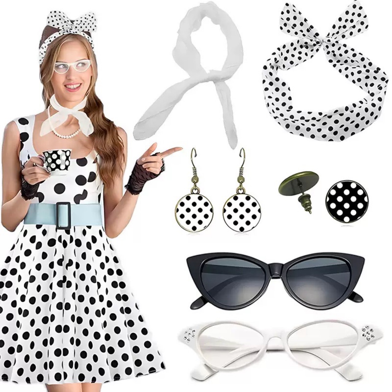 Costume da Donna per Festa Ret - Women'S Accessories In The 1950S recensione e prezzo